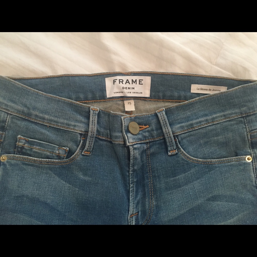 π FRAME Denim le skinny jeans π sz 25 highland - Picture 3 of 6